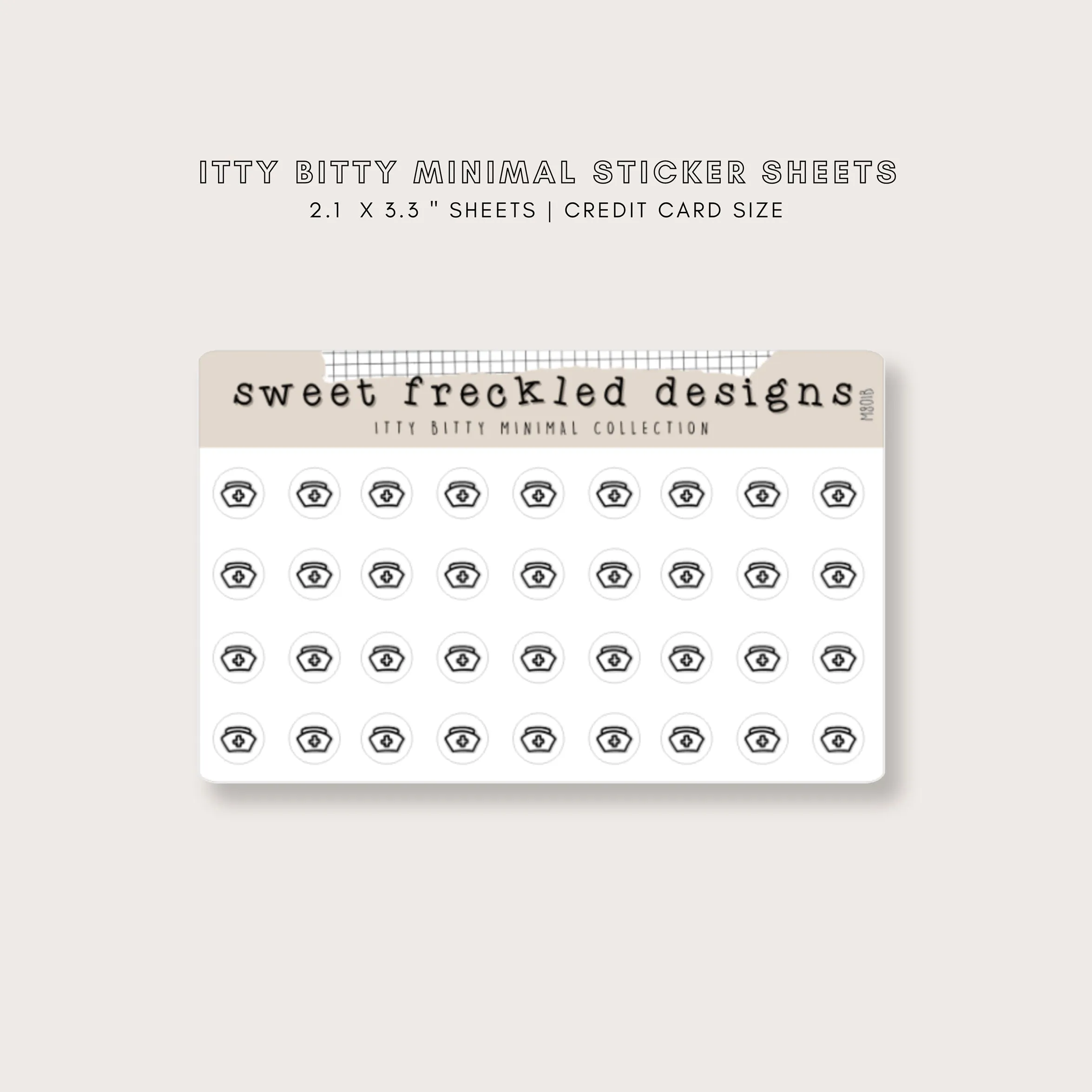 ITTY BITTY Nurse Hat Health Stickers