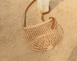 Made by Minga Market Bag with Leather Strap - Honey