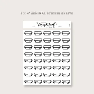 Minimalistic Mini Silhouette Cutting Crafting Machine Stickers