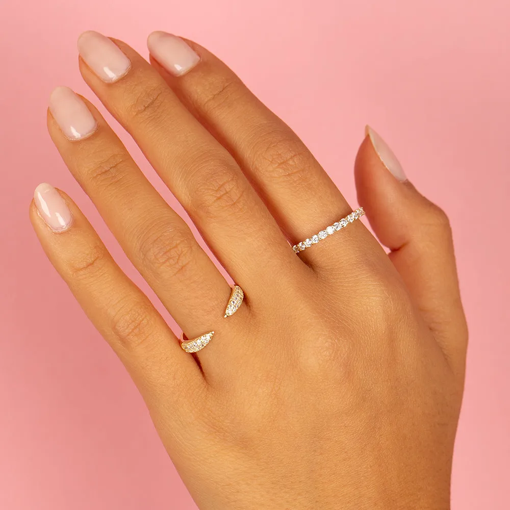 Pavé Open Claw Ring