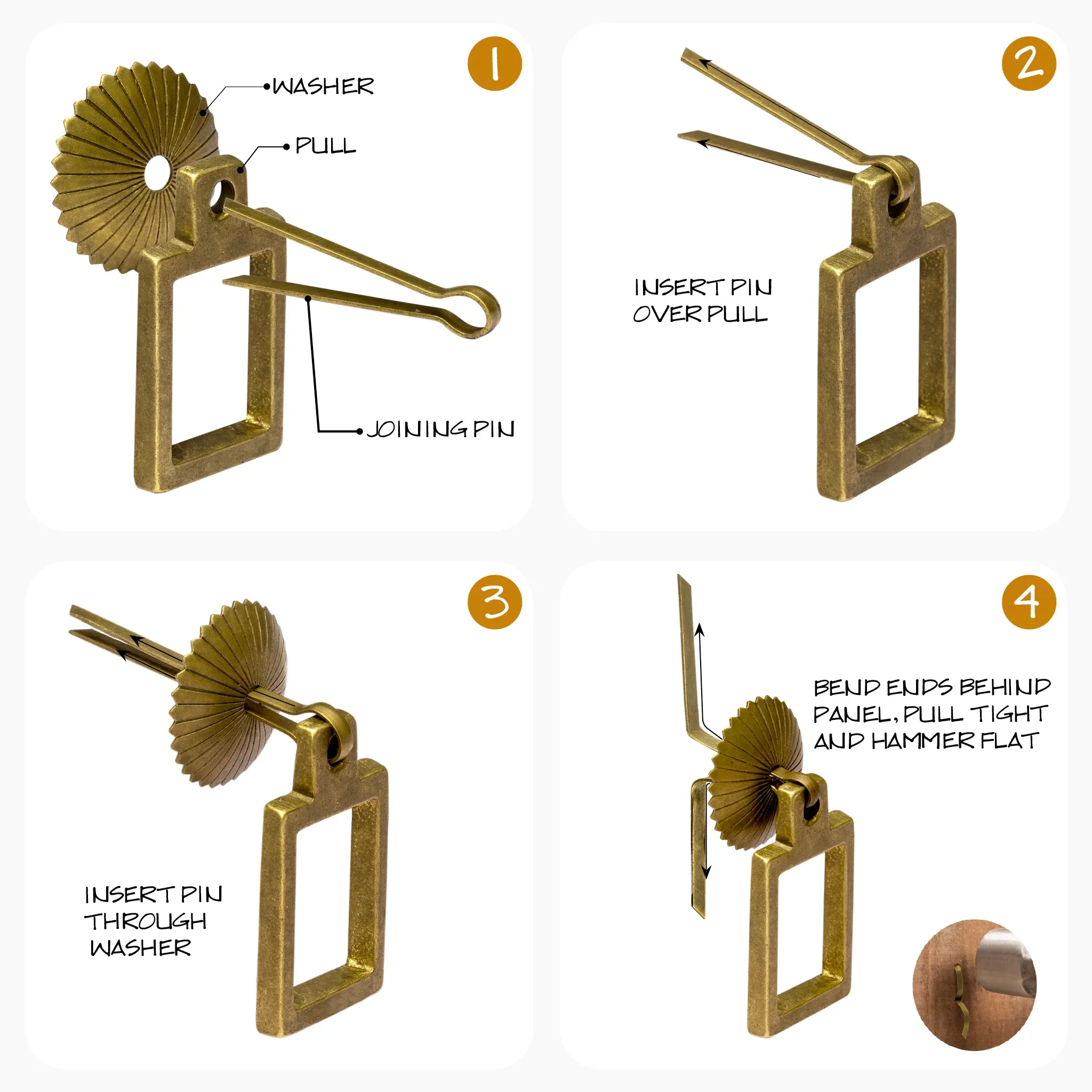 Picture Frame Pulls 2.6" - Set of 2