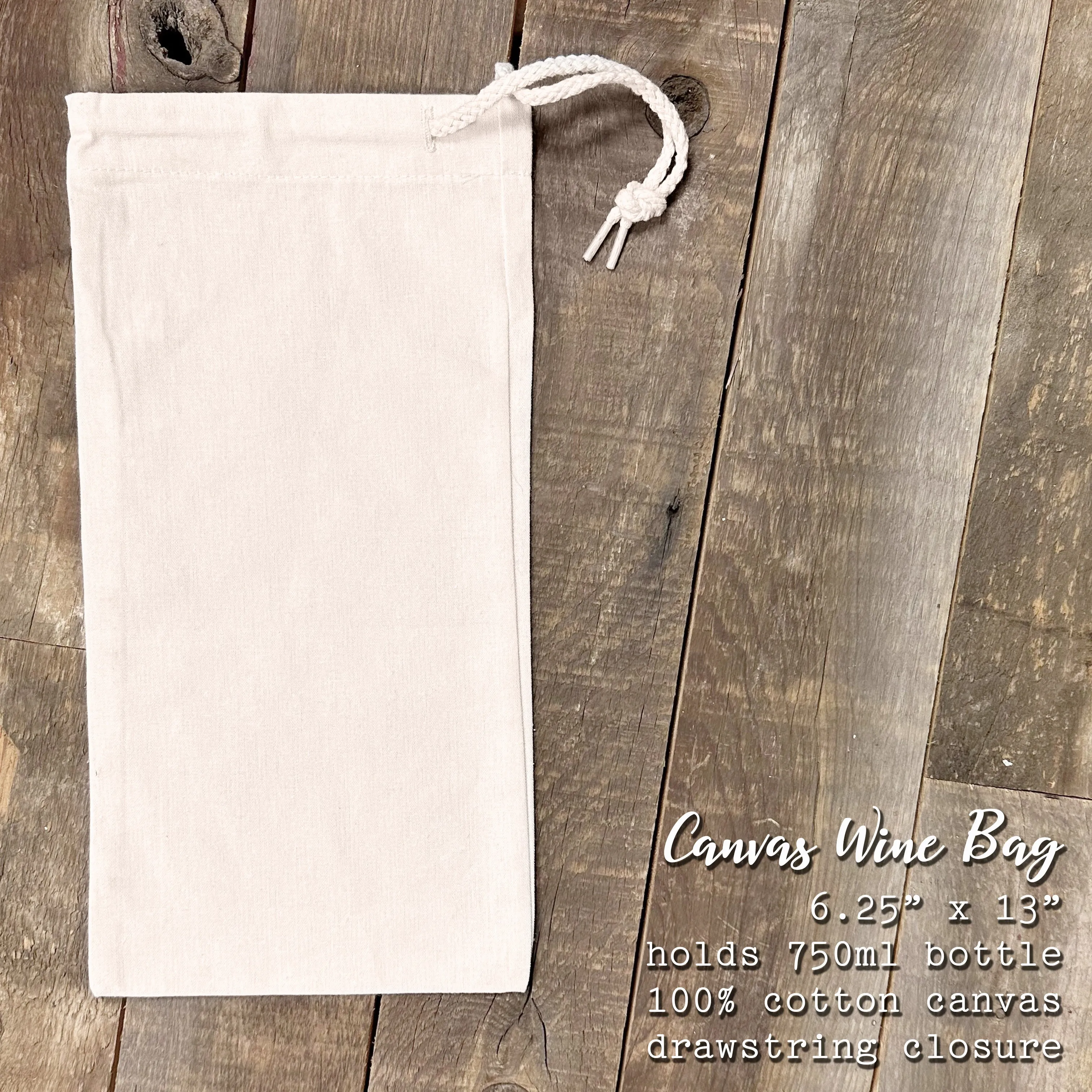 We Wish You a Merry Christmas - Canvas Wine Bag